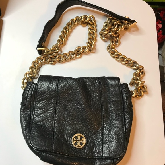 Tory Burch Bags Tory Burch Mclane Mini Messenger Bag Black Pebbled